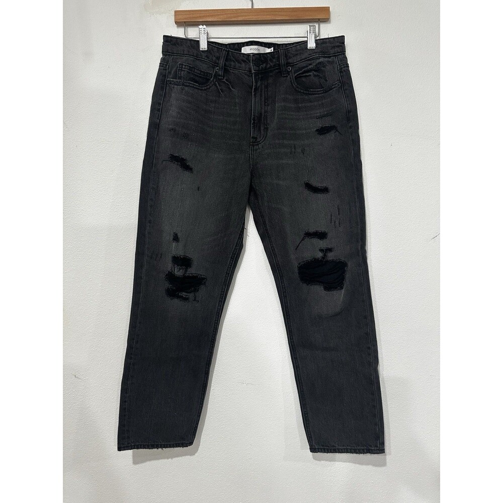 Hidden Jeans Women’s 30 Black Boot Cut High Rise Hipster Crop Stretch Fray 30x27